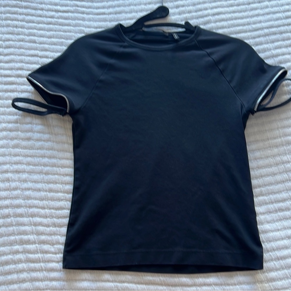 Helmut lang t shirt and biker leggings set excellent condition very stylish